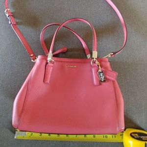 Pink/coral Coach crossbody